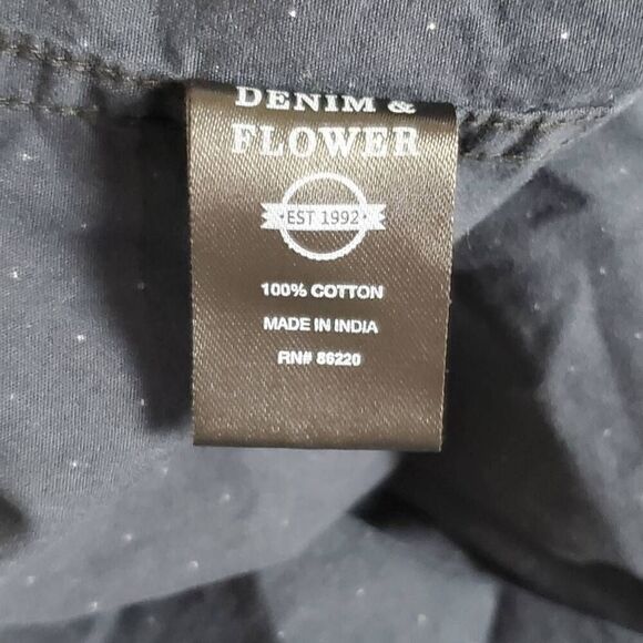 Denim & Flower Ricky Singh Men’s Navy Polka Dot Button Up Shirt Size M - Picture 5 of 6